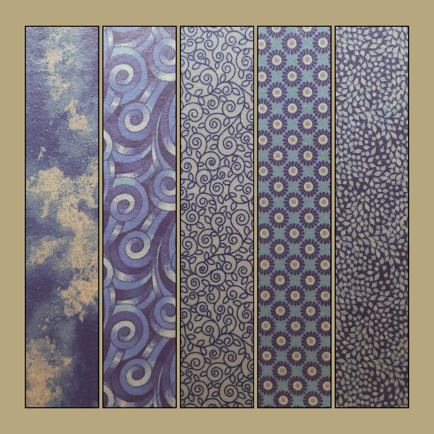 Beeswax Wrap – Blue - Random Pattern – 100% Cotton - Image 2