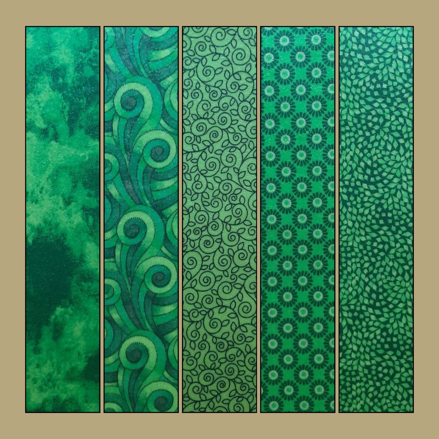 Beeswax Wrap – Green - Random Pattern – 100% Cotton - Image 2