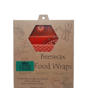 Beeswax Wrap - Orange - Random Pattern – Cotton Blend