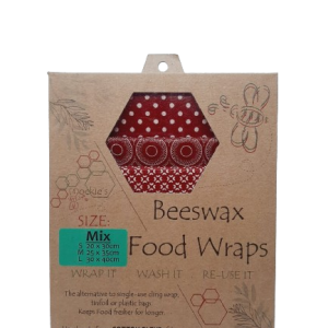Beeswax Wrap - Red - Random Pattern – Cotton Blend
