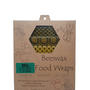 Beeswax Wrap - Yellow/Black - Random Pattern – Cotton Blend