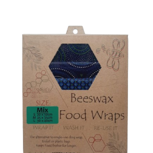Beeswax Wrap - Purple - Random Pattern – Cotton Blend