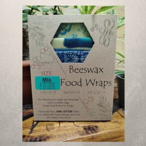Beeswax Wrap – Scatterlings - Shades of Blue - Random Pattern – 100% Cotton