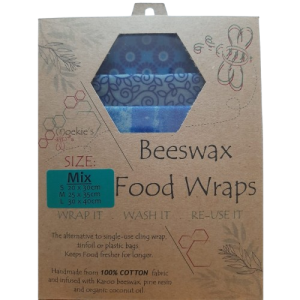 Beeswax Wrap – Blue - Random Pattern – 100% Cotton