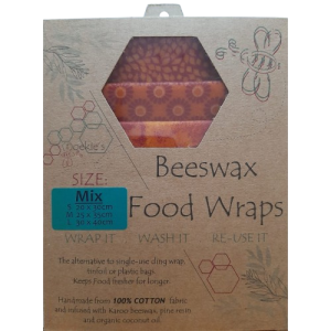 Beeswax Wrap – Orange - Random Pattern – 100% Cotton