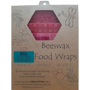Beeswax Wrap – Pink - Random Pattern – 100% Cotton